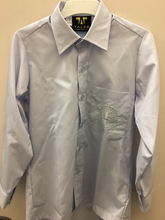 Shirt Ice Blue Year 7-8 Long Sleeve Winter boy and girl