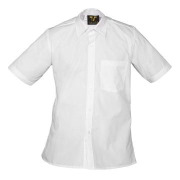 Shirt - Short Sleeve Plain White - Boys 5-6 and 8 to 12
